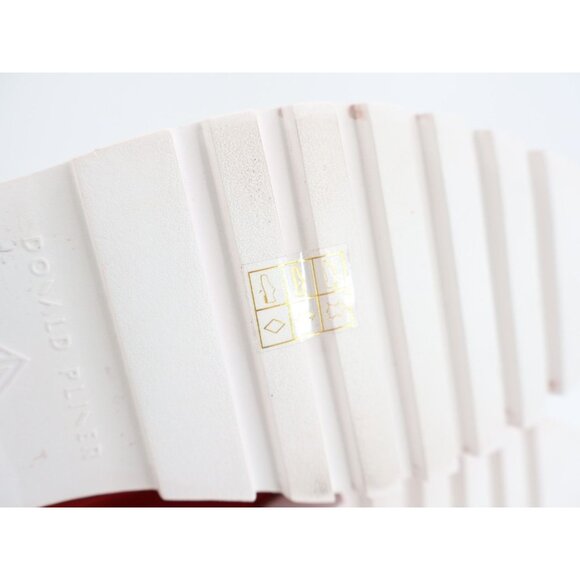 Donald Pliner Harlie Platform Loafer Boat Shoe Slip On Size 10 Red Suede - Picture 9 of 14